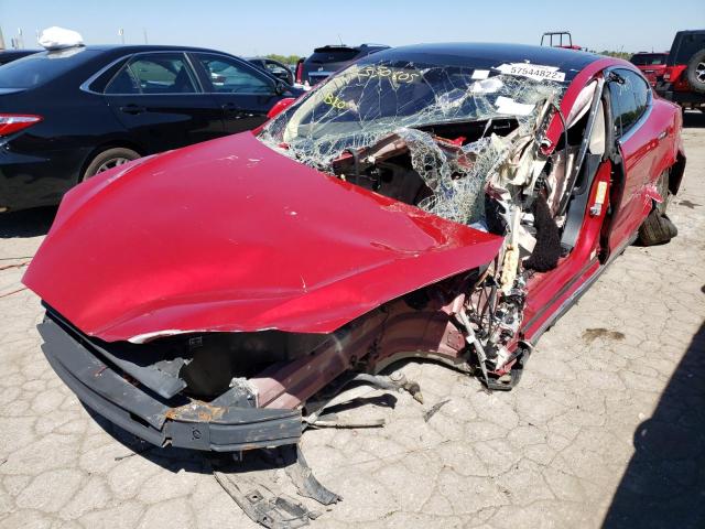 5YJSA1S16EFP36340 - 2014 TESLA MODEL S Qırmızı foto 2