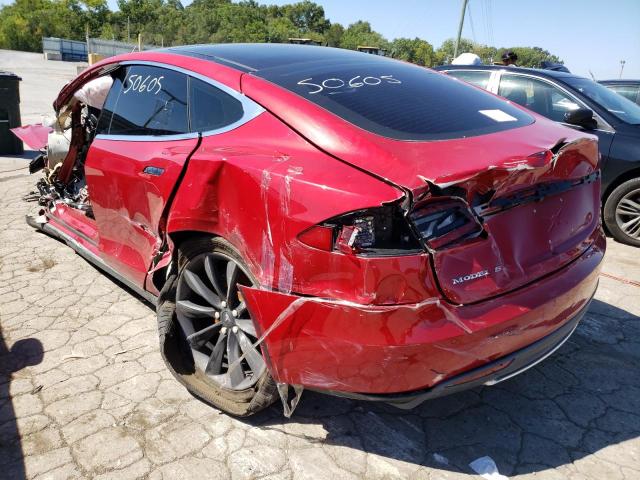 5YJSA1S16EFP36340 - 2014 TESLA MODEL S Qırmızı foto 3
