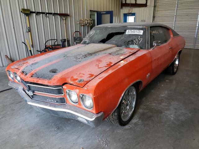 136370R217844 - 1970 CHEVROLET CHEVELL SS ORANGE photo 2