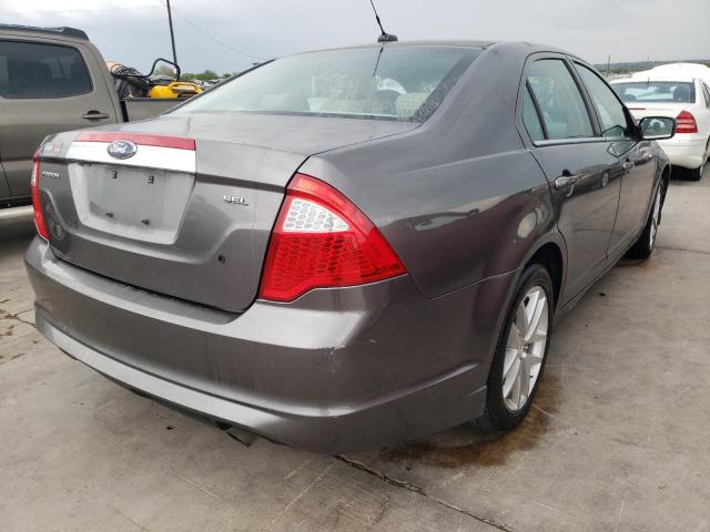 3FAHP0JG0AR306925 - 2010 FORD FUSION SEL GRAY photo 4