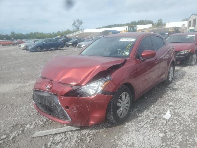 3MYDLBYV4KY520491 - 2019 TOYOTA YARIS L RED photo 2