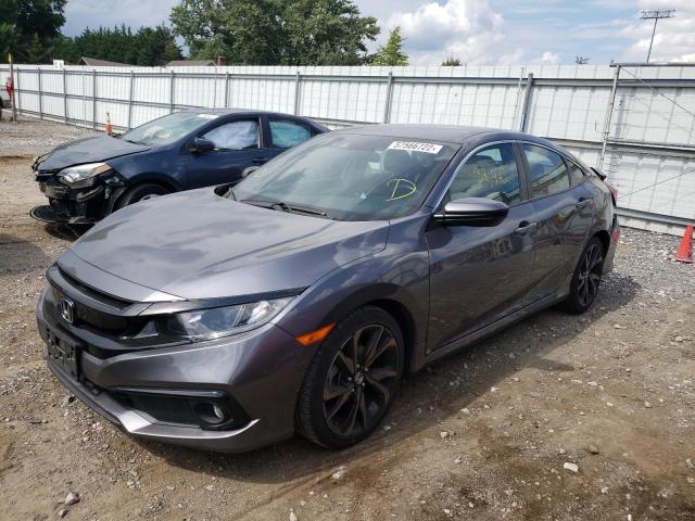 2HGFC2F87LH532096 - 2020 HONDA CIVIC SPOR GRAY photo 2