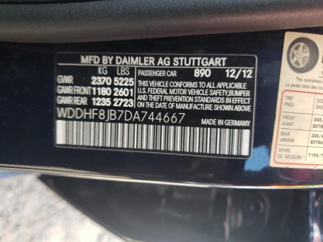 WDDHF8JB7DA744667 - 2013 MERCEDES-BENZ E 350 4MAT BLUE photo 10