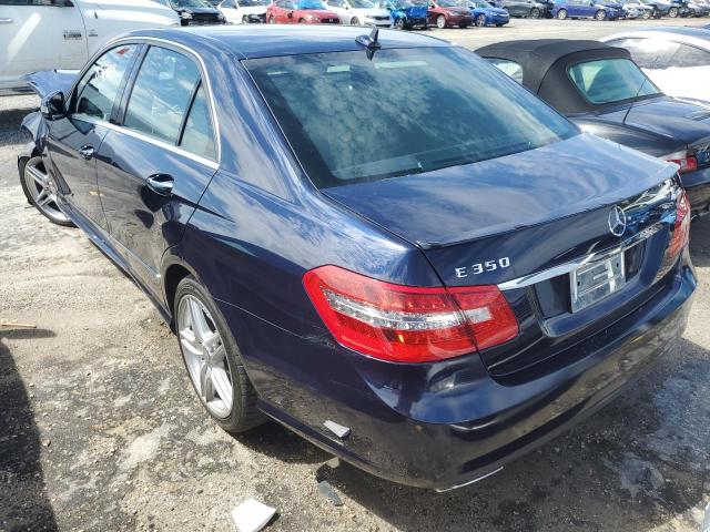 WDDHF8JB7DA744667 - 2013 MERCEDES-BENZ E 350 4MAT BLUE photo 3