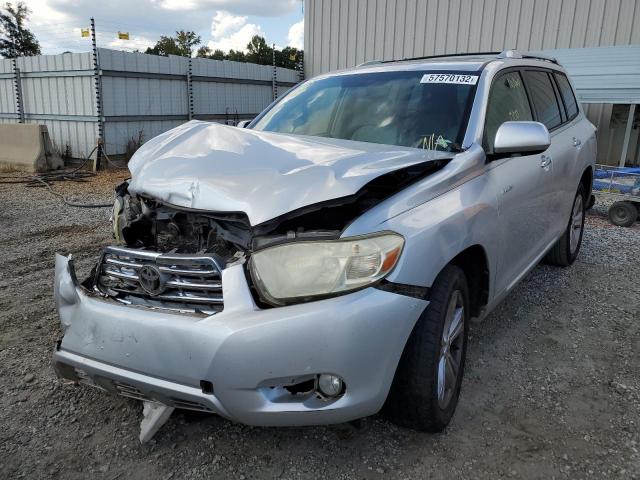 JTEDS42A192083928 - 2009 TOYOTA HIGHLANDER SILVER photo 2