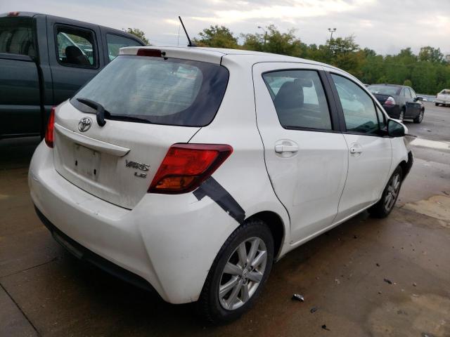 VNKKTUD3XFA030273 - 2015 TOYOTA YARIS WHITE photo 4