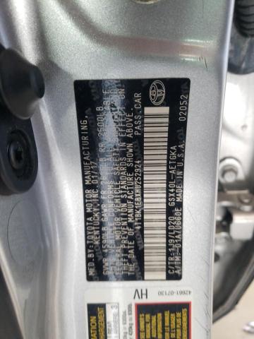 4T1BK1EBXHU252924 - 2017 TOYOTA AVALON XLE SILVER photo 10