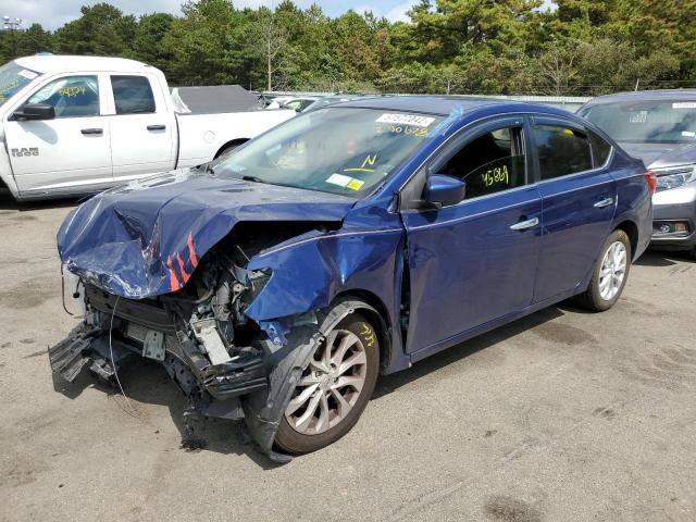 3N1AB7AP8KY290678 - 2019 NISSAN SENTRA S BLUE photo 2