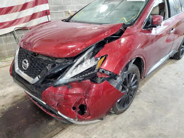 5N1AZ2DJ1MC102562 - 2021 NISSAN MURANO PLA RED photo 9