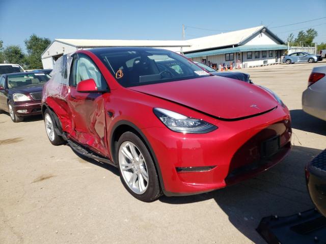 5YJYGDEE4MF060932 - 2021 TESLA MODEL Y أحمر صورة 1