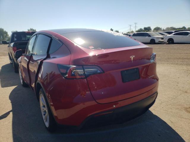 5YJYGDEE4MF060932 - 2021 TESLA MODEL Y أحمر صورة 3
