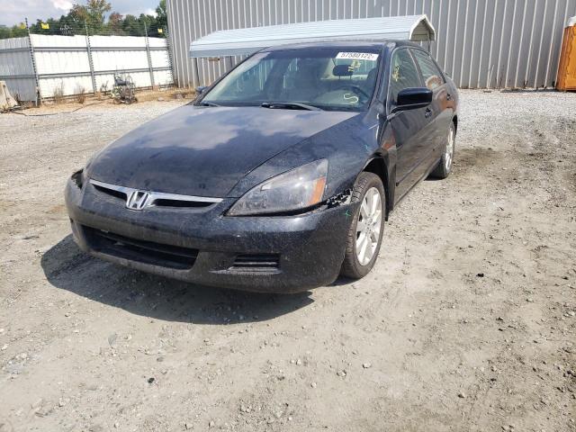 1HGCM66507A061037 - 2007 HONDA ACCORD EX BLACK photo 2