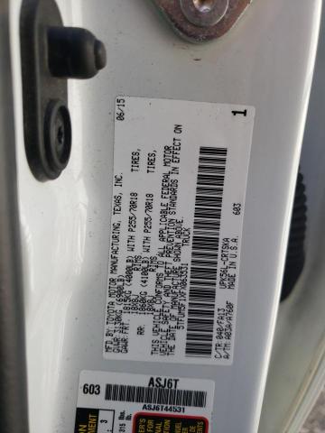 5TFUM5F1XFX063531 - 2015 TOYOTA TUNDRA DOU WHITE photo 10