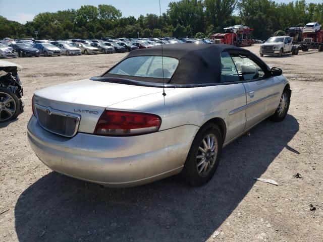 1C3EL65R12N146523 - 2002 CHRYSLER SEBRING LI SILVER photo 4