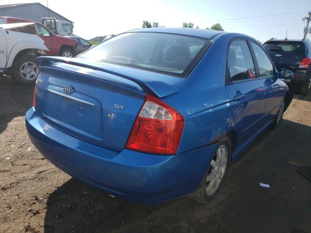 KNAFE121465266153 - 2006 KIA SPECTRA BLUE photo 4