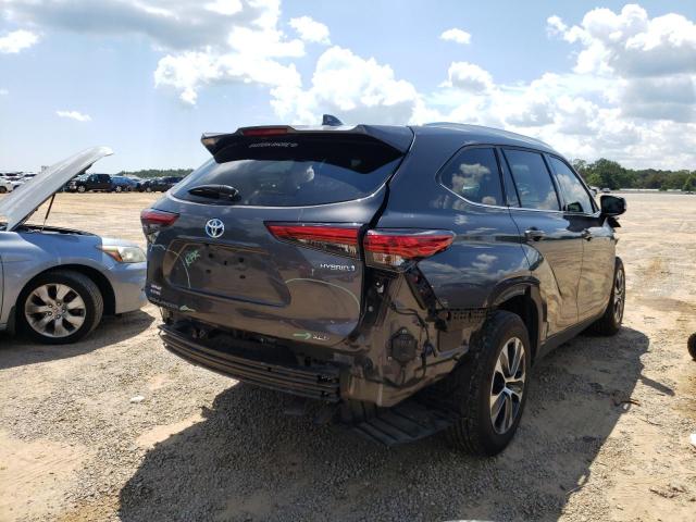 5TDGARAH9MS506109 - 2021 TOYOTA HIGHLANDER GRAY photo 4