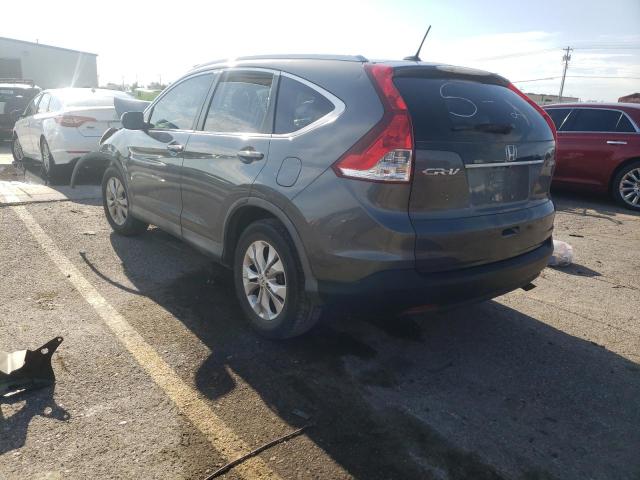 2HKRM4H77EH608595 - 2014 HONDA CR-V EXL GRAY photo 3