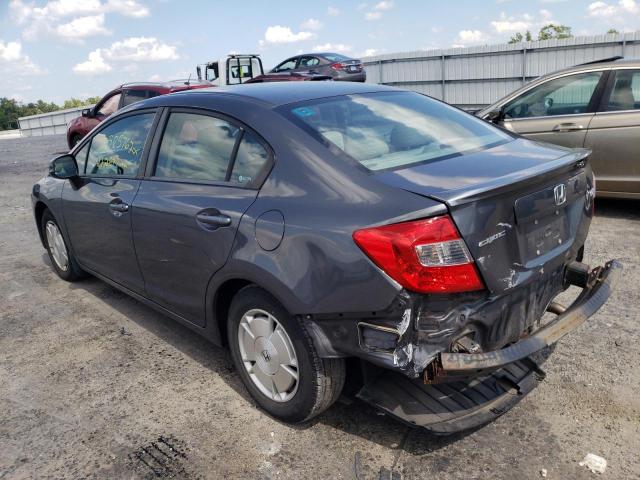 2HGFB2F64CH553991 - 2012 HONDA CIVIC HF GRAY photo 3