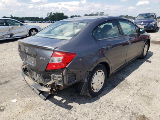 2HGFB2F64CH553991 - 2012 HONDA CIVIC HF GRAY photo 4