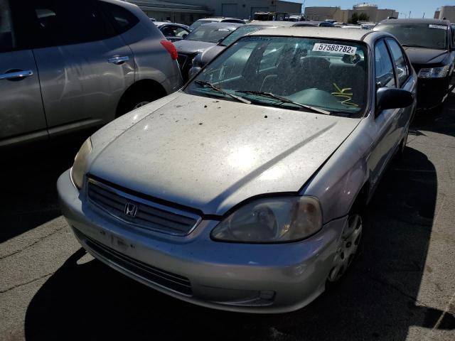 2HGEJ6616XH534374 - 1999 HONDA CIVIC BASE SILVER photo 2