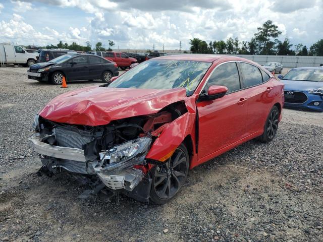 2HGFC2F83KH536063 - 2019 HONDA CIVIC SPOR RED photo 2