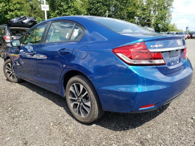 19XFB2F88FE257954 - 2015 HONDA CIVIC EX BLUE photo 3