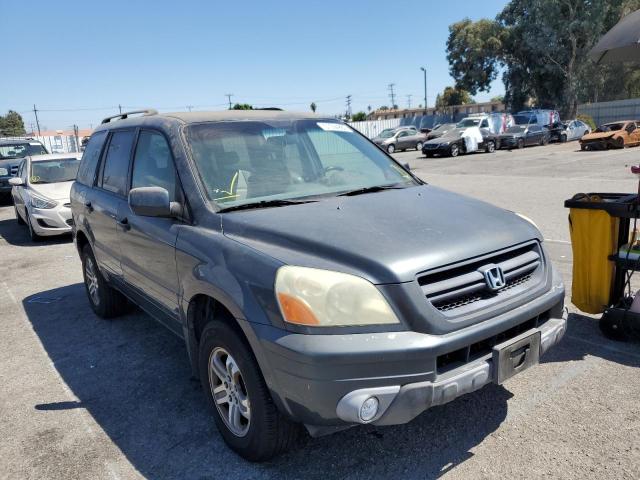 2HKYF18524H584885 - 2004 HONDA PILOT EXL GRAY photo 1