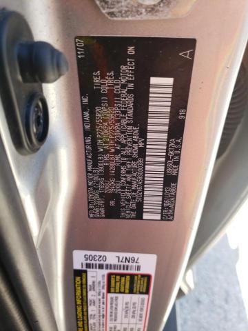 5TDZY67A58S000389 - 2008 TOYOTA SEQUOIA PL SILVER photo 10