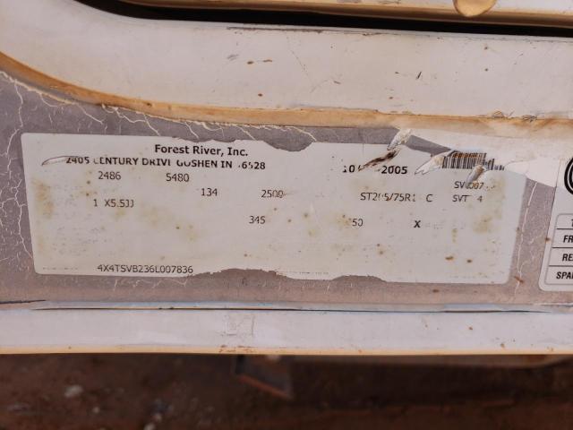 4X4TSVB236L007836 - 2006 FORS TRAILER 白色 照片 10