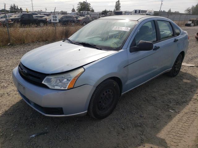 1FAHP34N88W129513 - 2008 FORD FOCUS S/SE BLUE photo 2