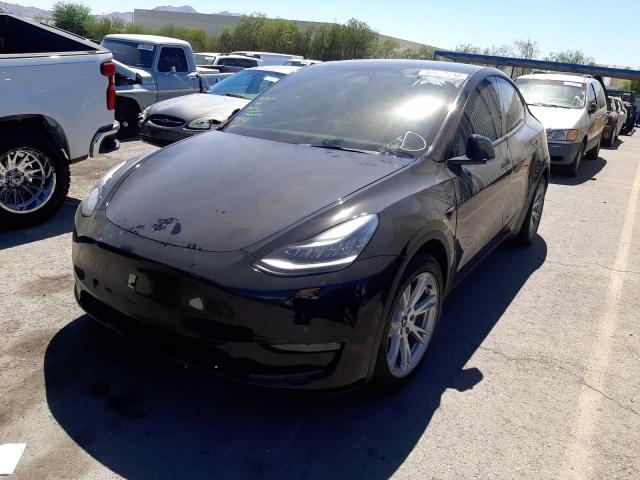 5YJYGDED6MF109460 - 2021 TESLA MODEL Y أسود صورة 2