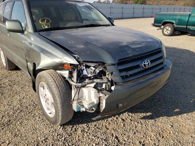 JTEEP21A150077872 - 2005 TOYOTA HIGHLANDER GREEN photo 9