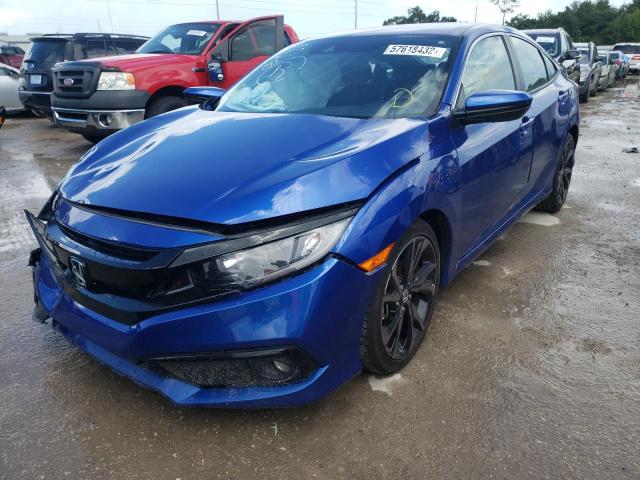 2HGFC2F88LH534682 - 2020 HONDA CIVIC SPOR 蓝色 照片 2