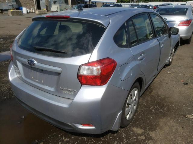 JF1GPAA61F8266551 - 2015 SUBARU IMPREZA SILVER photo 4