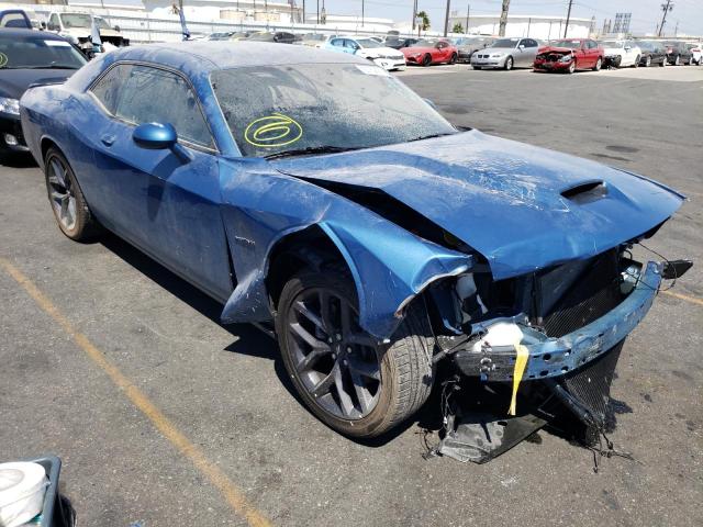 2C3CDZBT8MH623661 - 2021 DODGE CHALLENGER BLUE photo 1