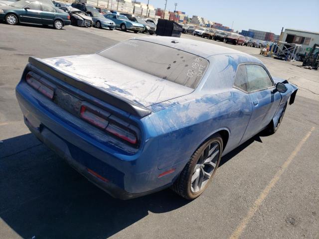 2C3CDZBT8MH623661 - 2021 DODGE CHALLENGER BLUE photo 4