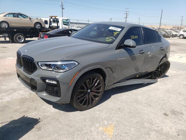 5UXCY8C02M9F65546 - 2021 BMW X6 M50I GRAY photo 2
