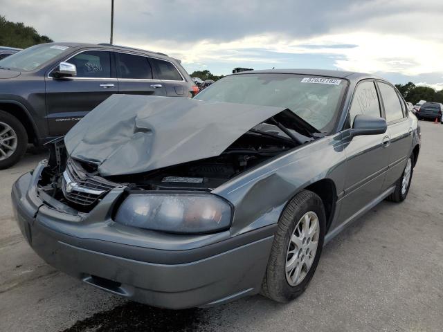 2G1WF52EX59332421 - 2005 CHEVROLET IMPALA GRAY photo 2