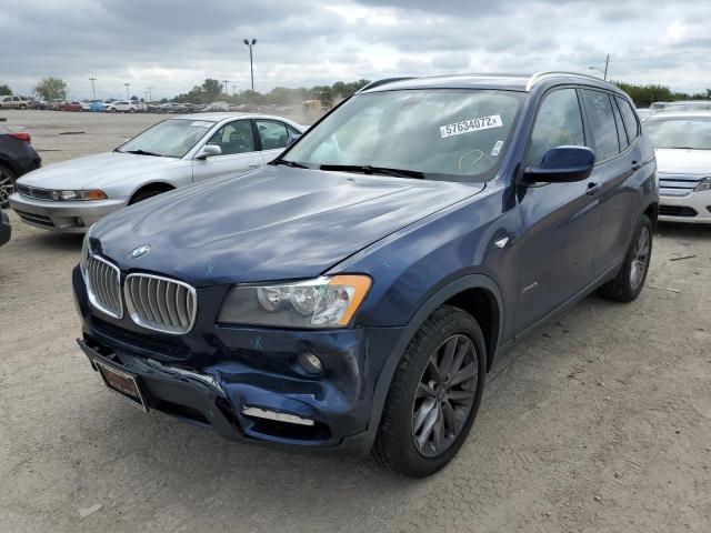 5UXWX9C55D0D01260 - 2013 BMW X3 XDRIVE2 BLUE photo 2