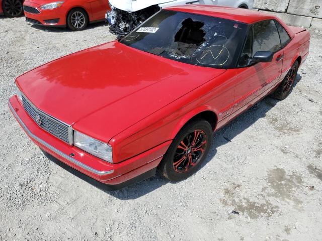 1G6VR3185KU101227 - 1989 CADILLAC ALLANTE RED photo 2