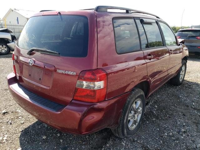 JTEDP21A850072115 - 2005 TOYOTA HIGHLANDER BURGUNDY photo 4