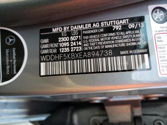 WDDHF5KBXEA894738 - 2014 MERCEDES-BENZ E 350 GRAY photo 10