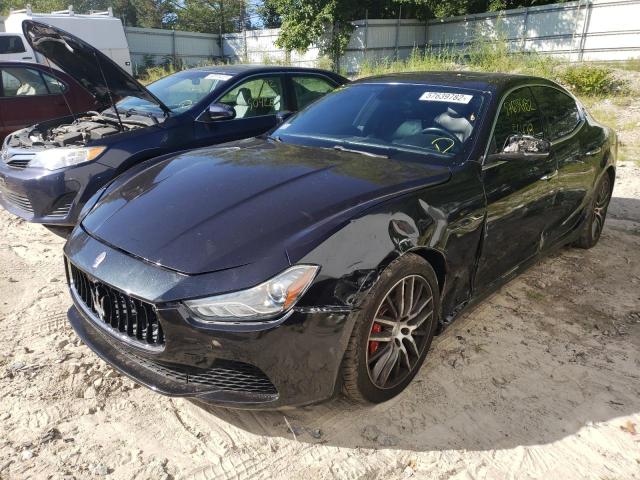 ZAM57XSA0H1203505 - 2017 MASERATI GHIBLI BLACK photo 2