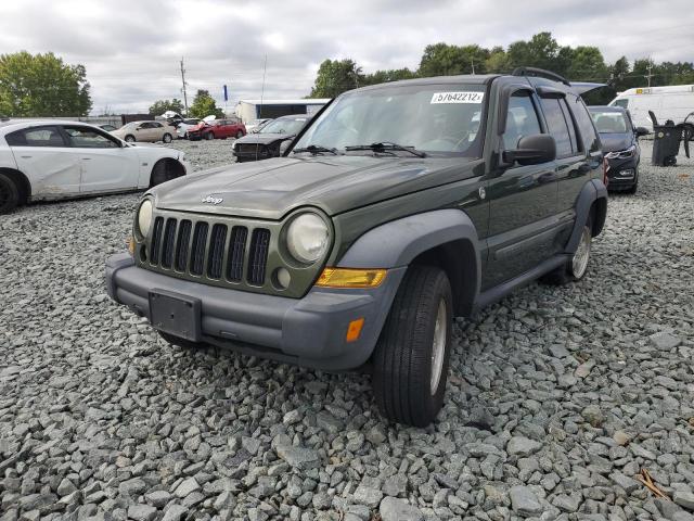 1J4GL48K57W515371 - 2007 JEEP LIBERTY SP GREEN photo 2