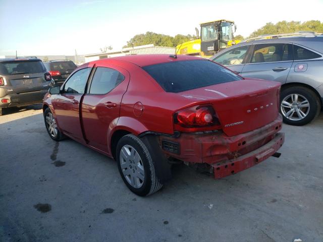 1C3CDZAB3DN754481 - 2013 DODGE AVENGER SE RED photo 3