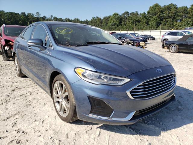 3FA6P0CD8KR119508 - 2019 FORD FUSION SEL BLUE photo 1