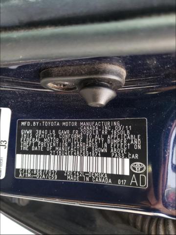 2T1BU4EE4BC691874 - 2011 TOYOTA COROLLA BLUE photo 10