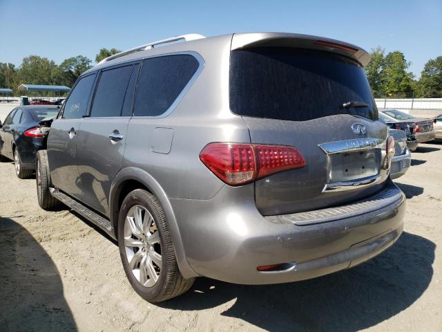 JN8AZ2NC1E9352021 - 2014 INFINITI QX80 SILVER photo 3