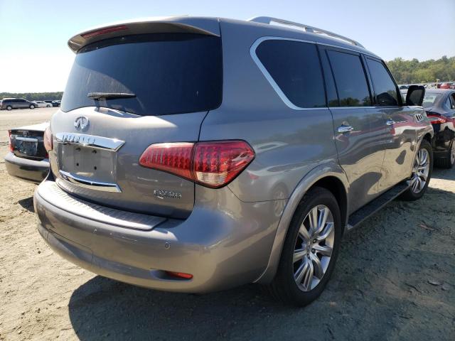 JN8AZ2NC1E9352021 - 2014 INFINITI QX80 SILVER photo 4