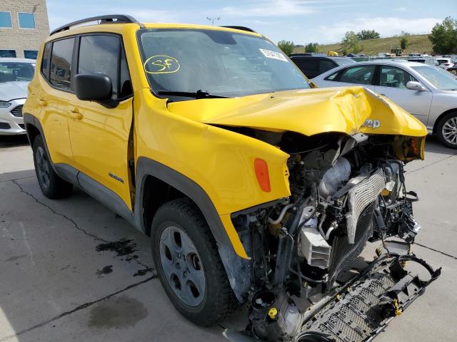ZACCJBAB4HPF36963 - 2017 JEEP RENEGADE S YELLOW photo 1
